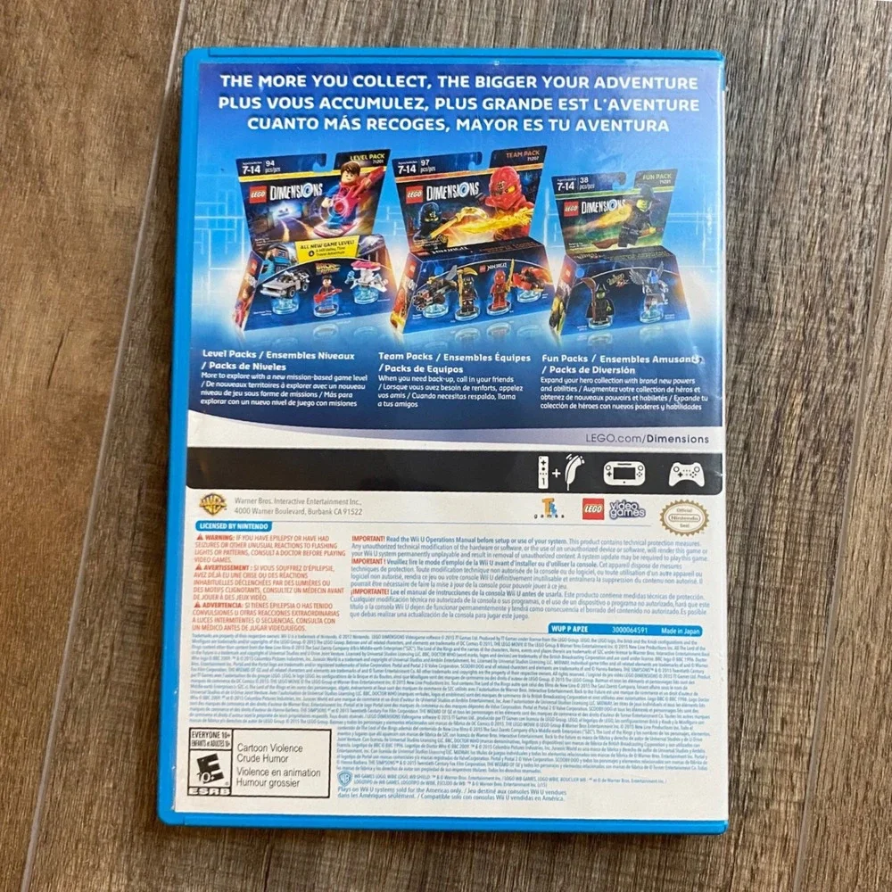 LEGO Dimensions Nintendo Wii U Game Disc with Manual and Case WUP-P-AP2E